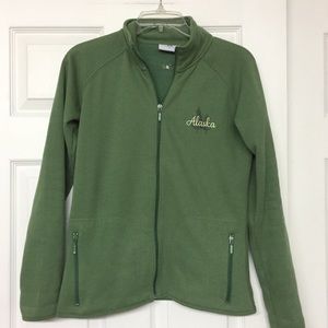 Alaska Princess Cruise Green Zip Front Soft Sweatshirt Jacket Sz S